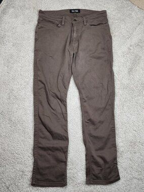 Duer N2X Relaxed Taper Mens Brown Performance Pants 34x32 Stretch Commuter USA